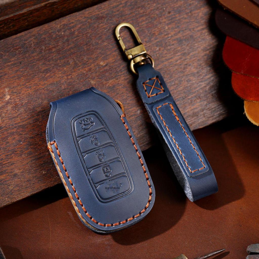 Leather Car Key Cover for Hyundai Fiesta - Cross-Border Hot-Selling Accessory