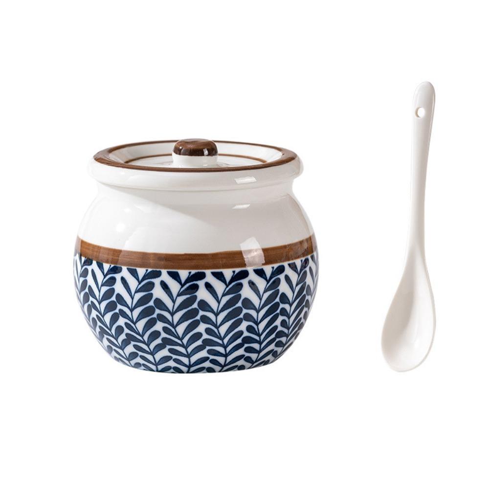 Пылезащитная расписанная вручную керамическая банка 330 мл контейнер для приправ бутылка для приправ соль/сахар