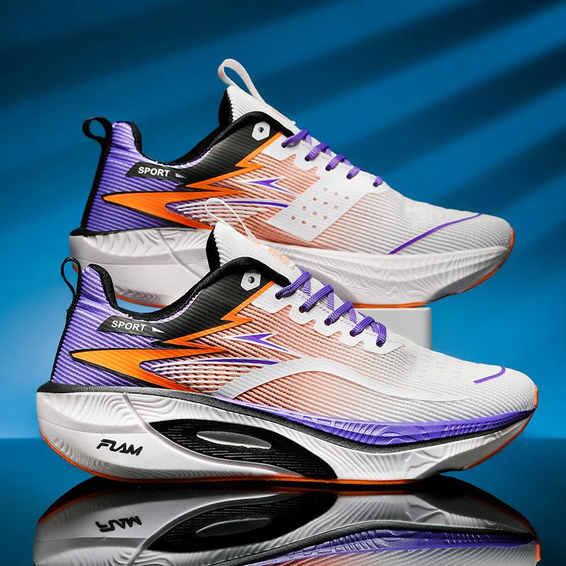 Ultra-Light Men's Running Shoes Cushioning Fly Carbon Plate Soft Sole Shock-absorbing Sports Shoes Men Women