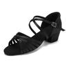 Women Girls Latin Dance Shoes Low-heeled Ballroom Tango Shoes Soft Bottom