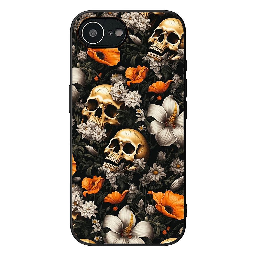 Чехол для Samsung Galaxy Note 20 9 8 S8 S10 S9 Plus A54 A33 A21S A31 M21 S10E A17 Coque Чехол для телефона Цветочный дизайн Череп Цветок Роза