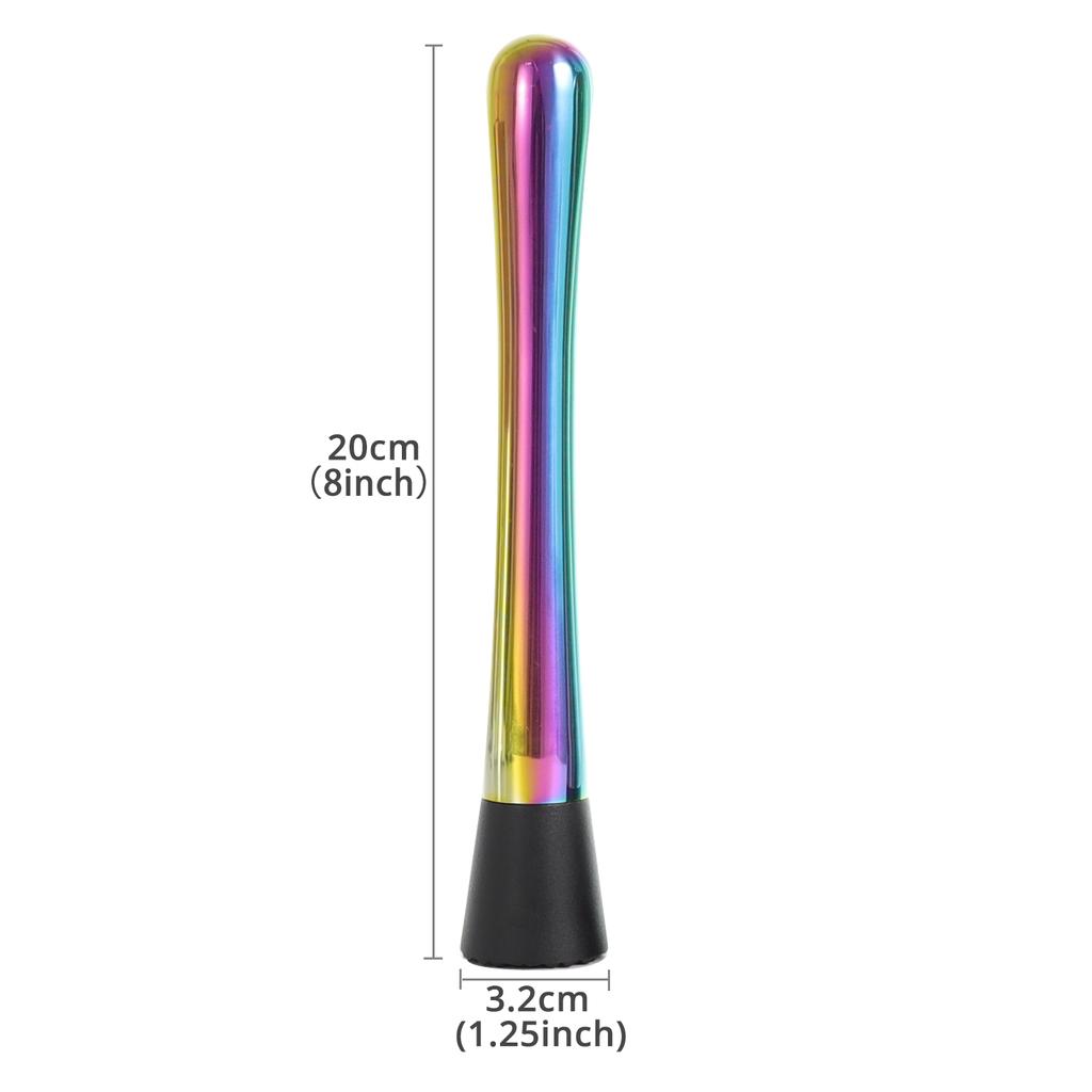 Мадлер для коктейлей 8-дюймовый коктейльный мадлер из нержавеющей стали с рифленой нейлоновой головкой для измельчения фруктов