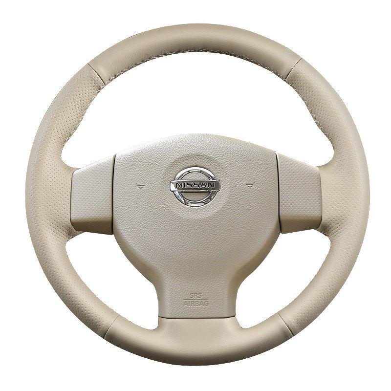 Классическая бежевая накладка на руль для Nissan Sylphy Tiida Livina, аксессуары для автомобиля