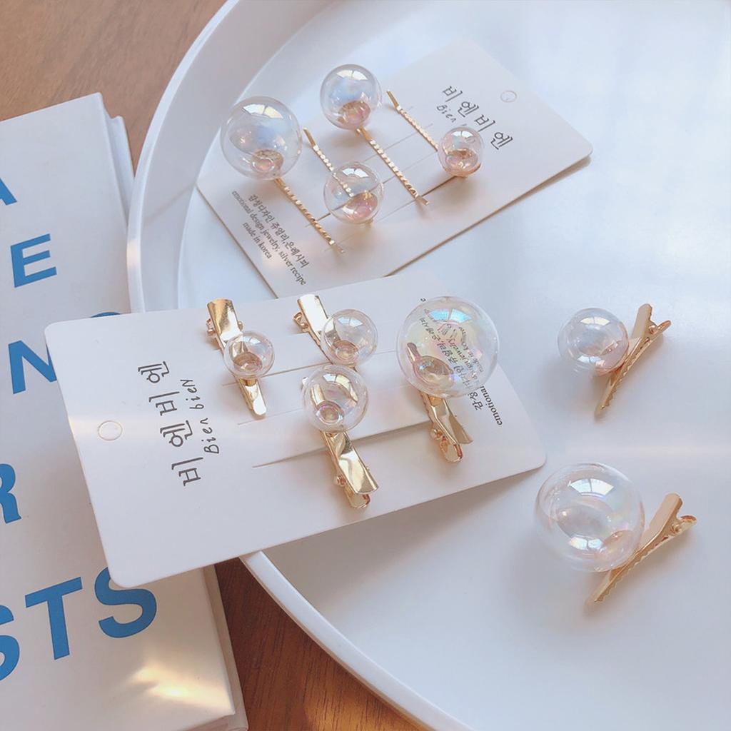 6 шт. Креативная заколка для волос в виде пузыря, цветная прозрачная заколка-автомат для девочек, милая заколка-уточка разного размера, новые аксессуары для волос