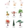 42Pcs Farm Animal Toy Set Plastic Farm Animal Figurines Tractor Fence Toy Farm Playset Educational Learning Toy Gift