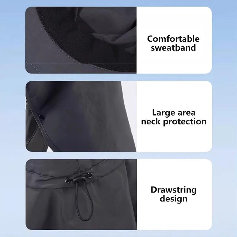 Кепка для походов на открытом воздухе с регулируемым воротом для мужчин и женщин, для скалолазания, защита от солнца, дышащая, ветрозащитная, для рыбалки, с широкими полями, весна-лето