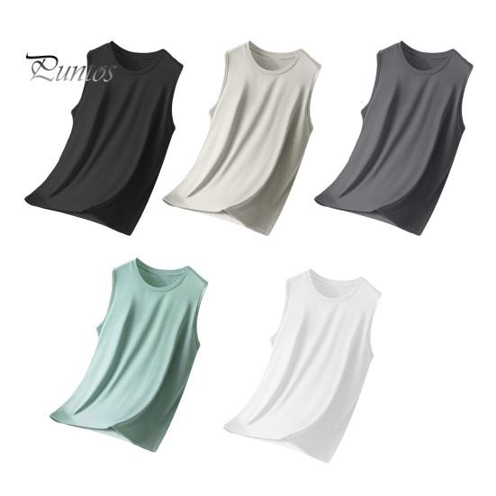 Мужской жилет с круглым вырезом, широкими бретелями, без рукавов, дышащая сетка, однотонный быстросохнущий жилет для фитнеса