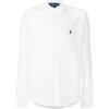 Polo SS23 Solid Color Logo Embroidered Button-Down Long Sleeve Shirt Men Shirts White 710899386-001