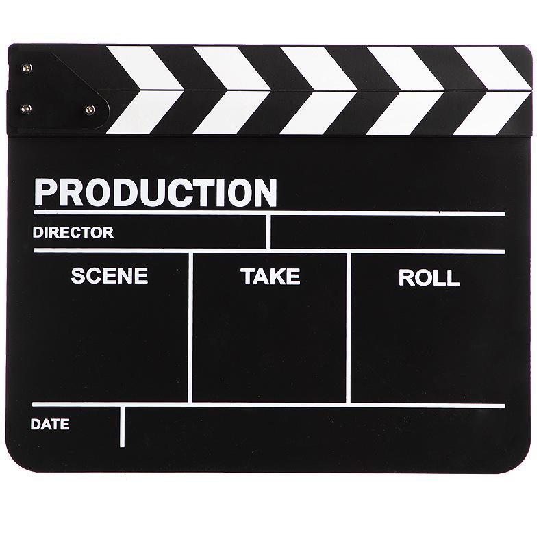 Acrylic Striped Movie Clapperboard Photography Prop