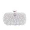 Elegant Pearl Chain Shoulder Evening Bag - Trendy European and American Style