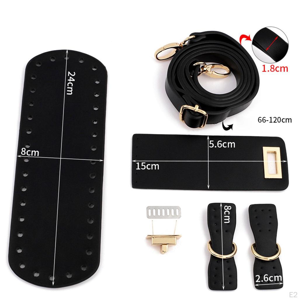 Дно сумки для вязания крючком Регулируемый плечевой ремень из тканой искусственной кожи Набор «сделай сам»