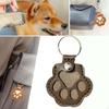 Dog Cat Paw Shaped Keychain Bag Charm PU Leather Decorative Key Pendant Pet Hair Keyring Lovers