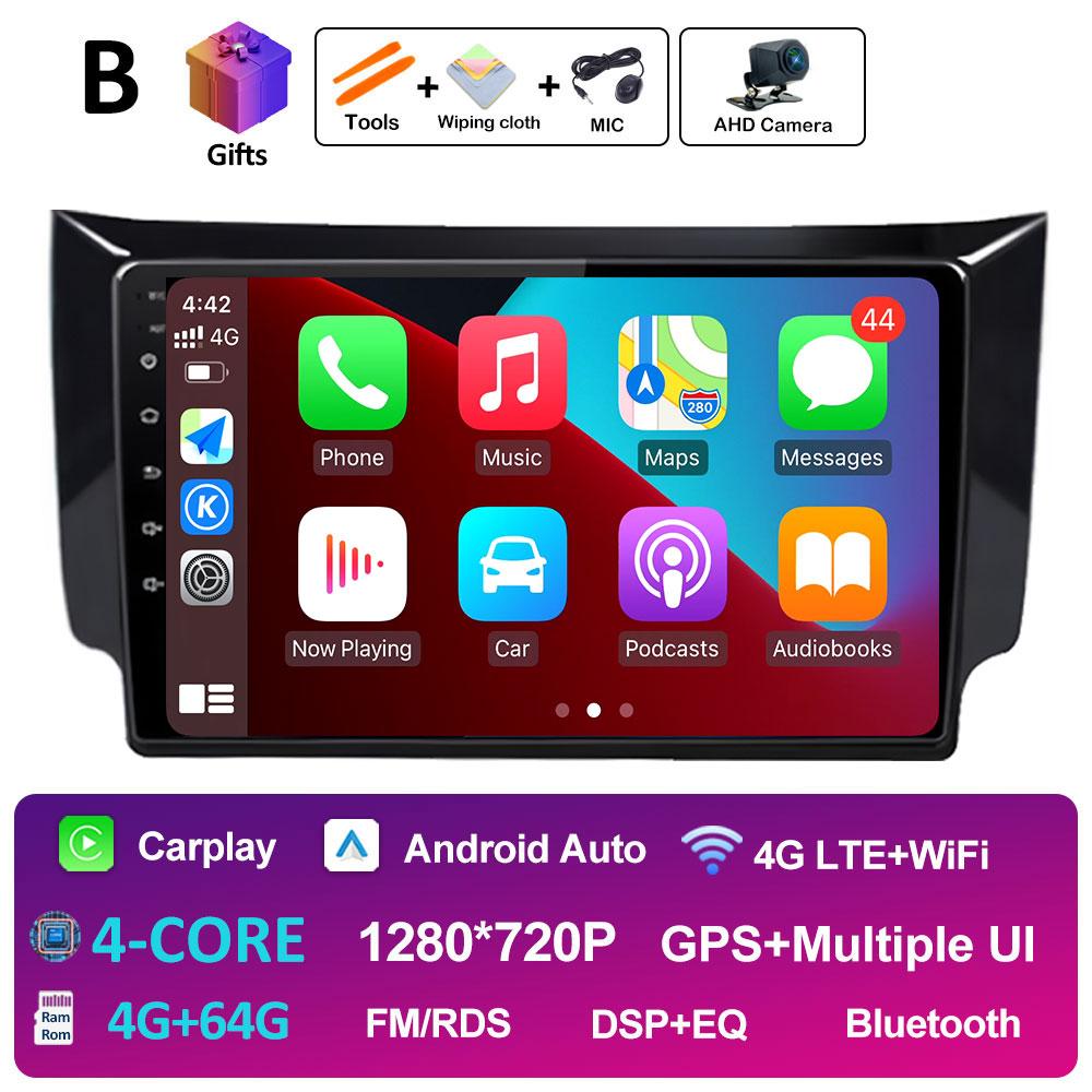 DSP Стерео Беспроводной Carplay Для Nissan Sylphy B17 Sentra 12 2012 2013 2014 2015 - 2018 WIFI Авто Аудио Видео Мультимедийный Плеер BT