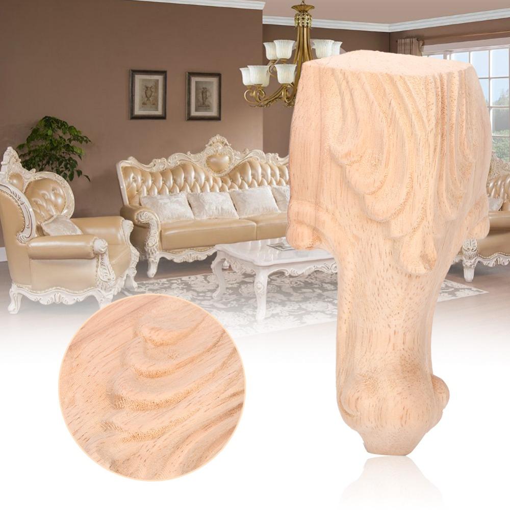 Durable Cabinet Legs Brown Sofa Replacement Legs Retro Carved Feet European Carved Legs Sofa