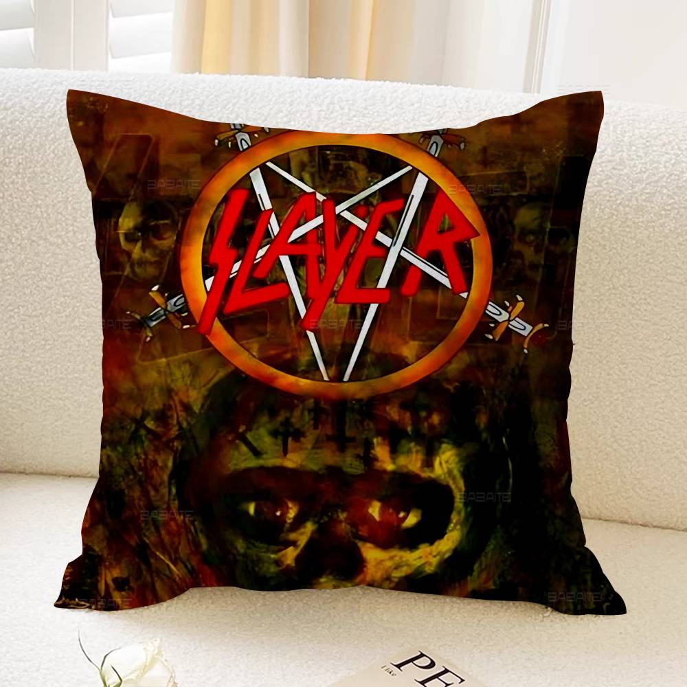S-Slayer H-Heavy M-Metal Группа 45*45см Наволочка Чехол для подушки Декор Наволочка Домашняя Наволочка Для Подушки на Диван