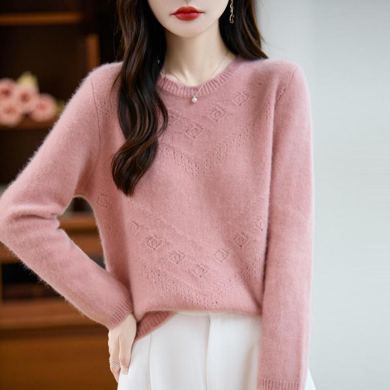 Женский кашемировый свитер Qinghe кашемир 30% кашемир 70% шерсть осенне-зимний пуловер теплый и модный