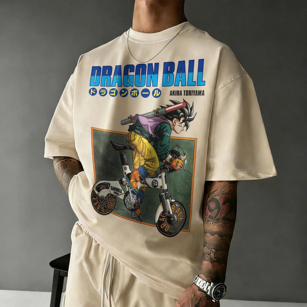 2026 Новое Летнее Dragon Ball 40-летие Какарот 100% Хлопок Аниме Принт Модная Футболка Большого Размера Уличная Мода Унисекс Y2k