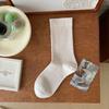 1/5/10 Pairs of Women's Mid-tube Socks Solid Color Casual Socks Cotton Socks
