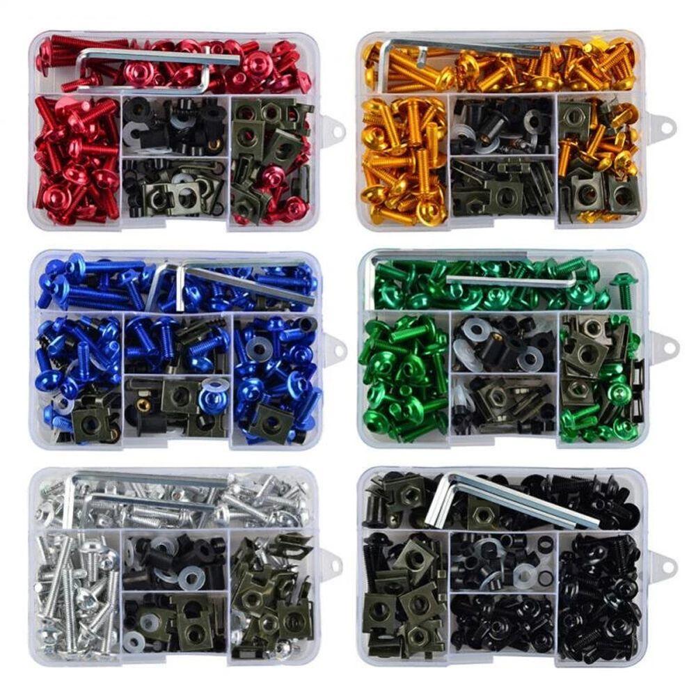 Colors Full Fairing Bolts Kit Motorcycle Screws Motorcycle Fairing Bolts Kit Bodywork Fastener Clip