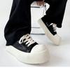 Fashion Men Thick-Soled Big Round Toe Sneakers Couple Anti Slip Wear Outdoor Shoes Women Versatile Trendy Casual Unisex Board Footwear