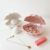 Ceramic Shell With Pearl Night Light Fairy Shell LED Bedside Lamp Decoration Table Lamp Desk Lights For Kids Bedroom Home Decor