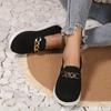 Fly-knit Shoes with Platform Soles Breathable Loafers for Women