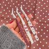 Anti-static Curved Stickers Tweezers Stainless Steel Lashes Extension Tweezer  Extensions Grafting
