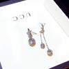 Асимметричные серьги южнокорейская интернет-звезда осень и зима новый стиль влажный темперамент