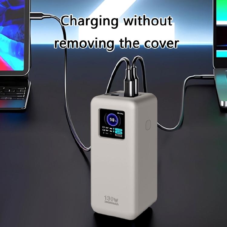 Прочный силиконовый чехол для Powerbank 20000 мАч 130 Вт, нескользящий захват, пылезащитный чехол-рукав