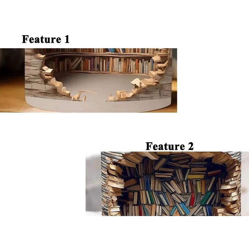 3D Креативная кружка со специальным дизайнерским эффектом, настенная и книжная полка, чашка для кофе и чая, рождественские подарки для мальчиков и девочек для офиса и дома