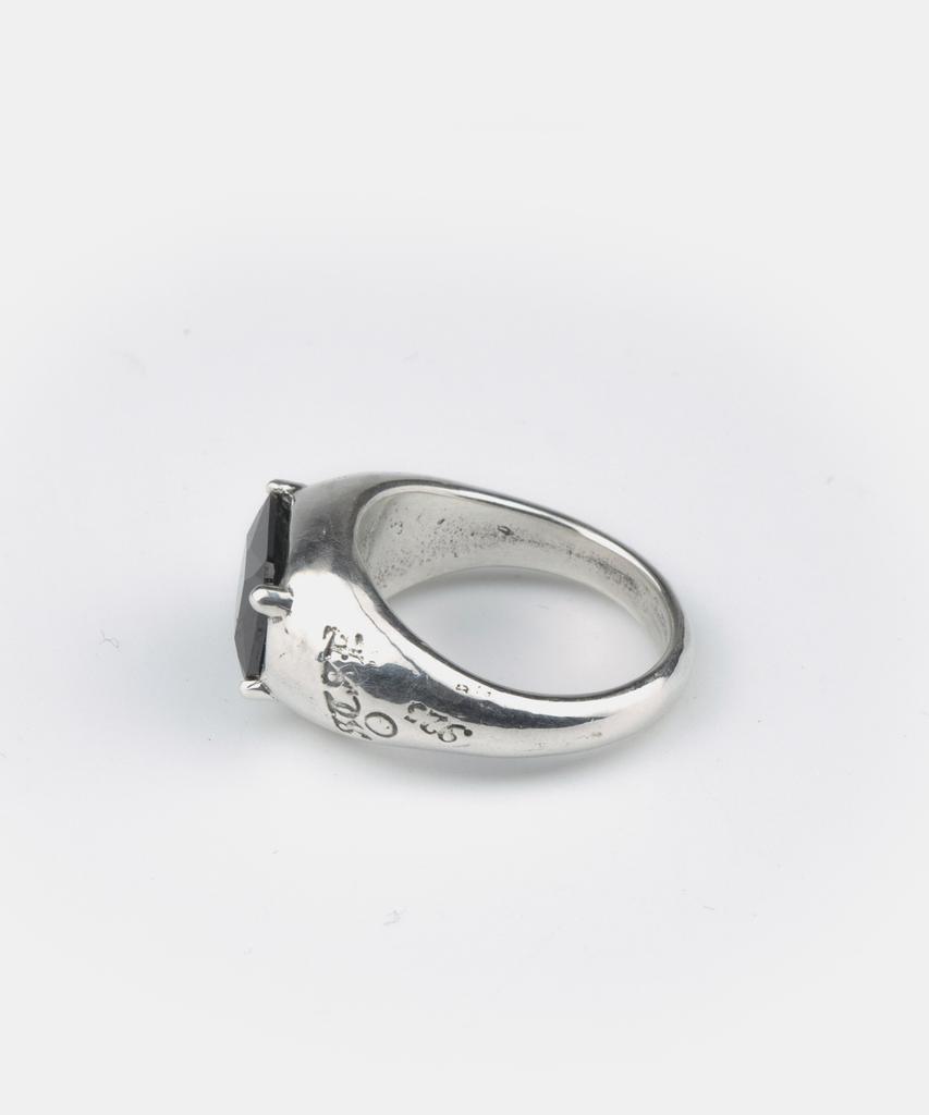 Sheen666 Soft Block Silver Ring Black (Type B)