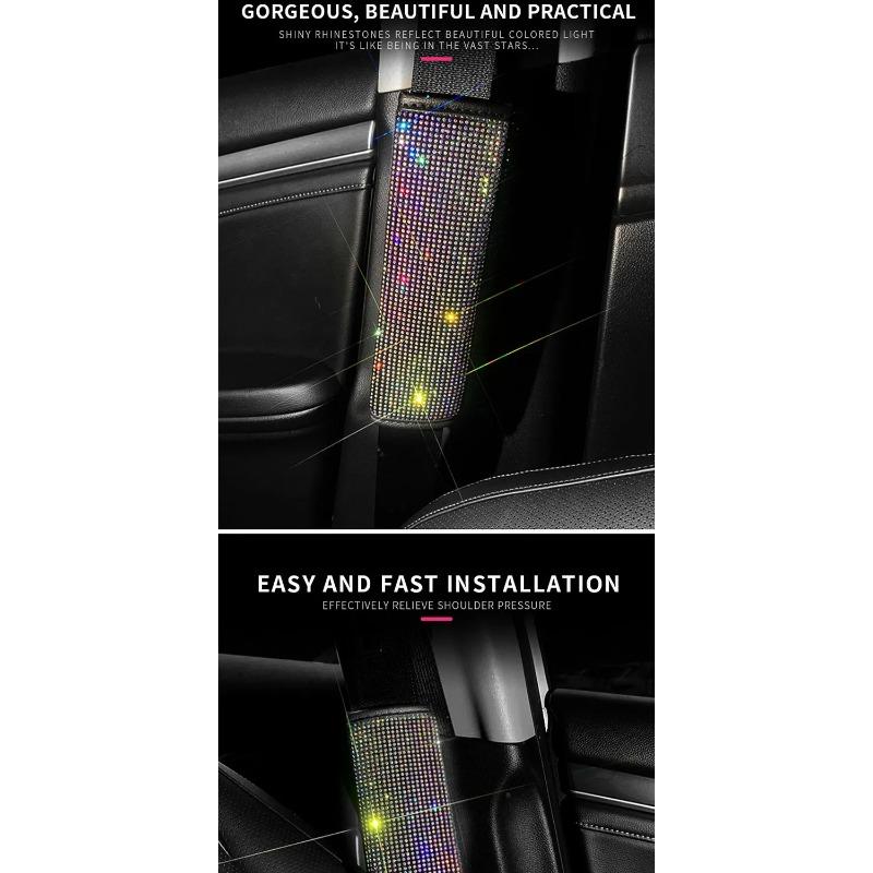 1 шт., блестящие наплечники для ремня безопасности автомобиля, украшения со стразами, накладки на плечи, защитные накладки, подушки, автомобильные аксессуары для женщин