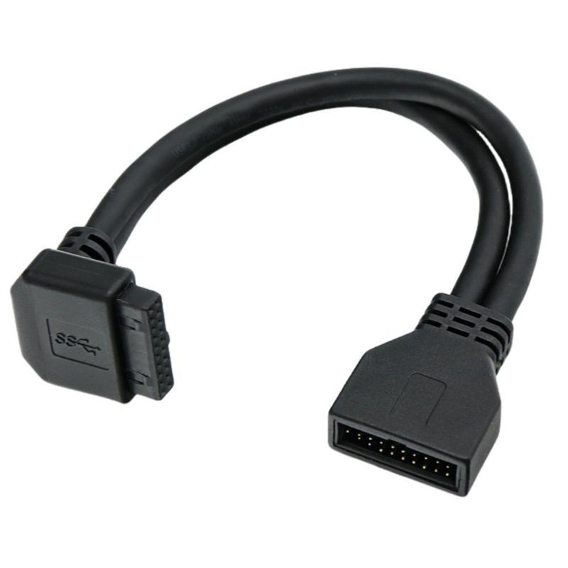 19-контактный 20-контактный USB3.0 угловой переходной кабель Высокоскоростная передача данных Гибкое ПВХ экранирование Для компьютерных материнских плат