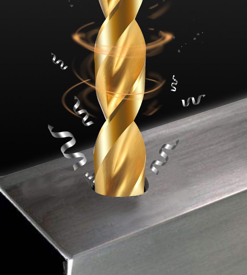 Сверло Tiangong M42 с титановым покрытием из кобальта для твердых металлов и нержавеющей стали