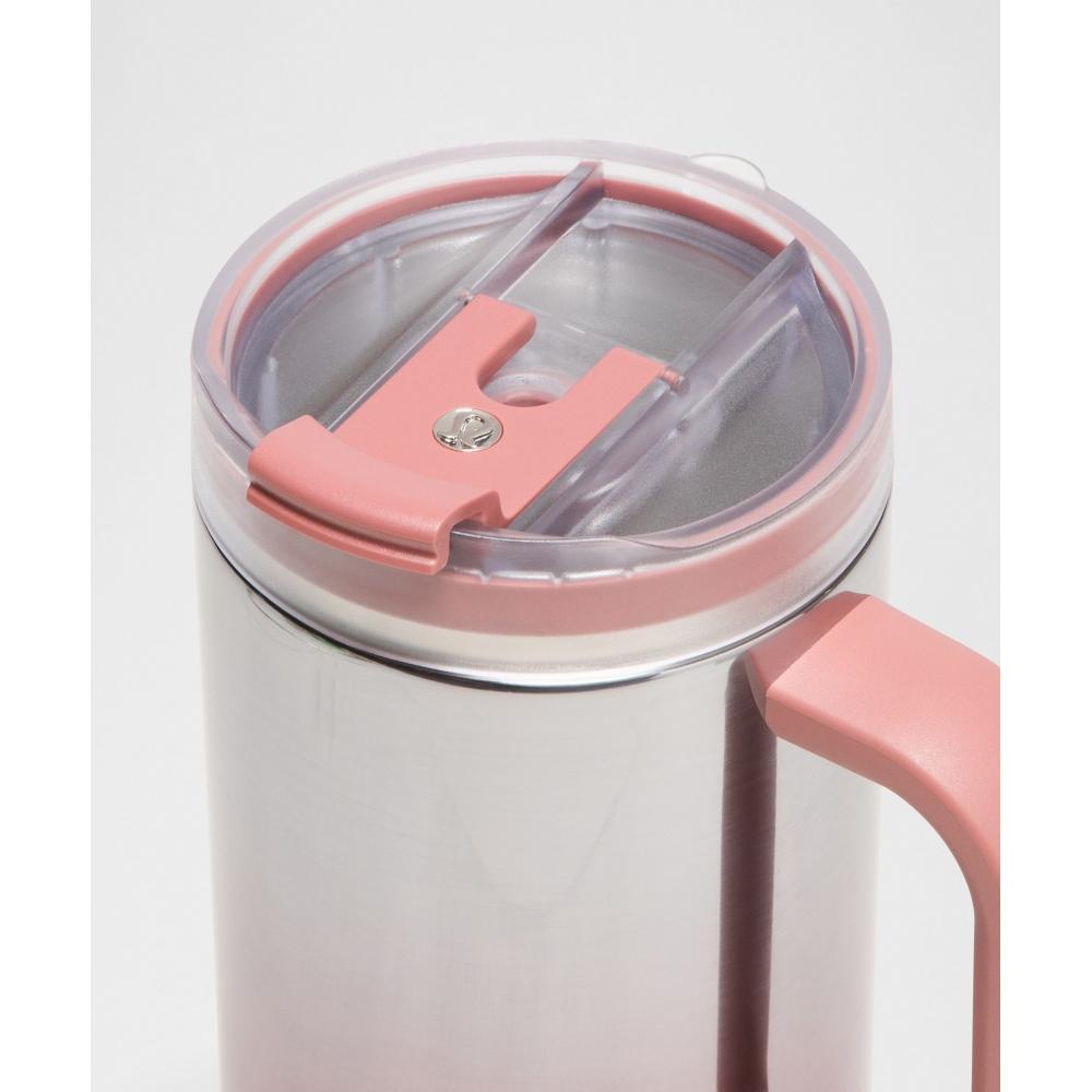 Lululemon Insulated Tumbler 40oz  Shine Dark Rose Gold Silver