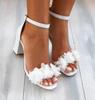 Fashion Womens Shoes 2025 Large Size Female Sandal Buckle Block Heels Luxury Big Girls Comfort Summer Chunky New High