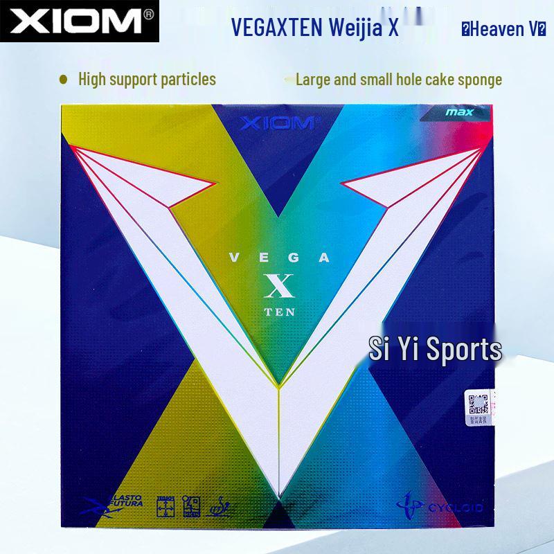 Накладка для настольного тенниса Xiom Fierce VEGA Weijia Gold V Sky (Корейский цвет, Анти-спин)
