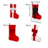 Christmas Pendant Decor With Bow Christmas Stocking Lagre Size Cartoon Christmas Present Bag 3D Xmas Tree Hanging Socks Festive