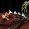 Tree Decor Mini Artificial Foam Bird 12pcs Mini Sparrow Clip on Ornaments Garden Bird Ornaments for DIY Crafts Party Accessories