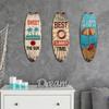 3pcs Plaques Surf for Decorations Home Decors Hanging Decor Decorative Sign Wall Signs Themed Ornament Wood Plaque Board Wooden Surfboard Beach