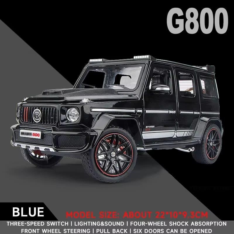 Новое Звездное Небо Топ 1:24 Mercedes-Benz Brabus G800 Высокоточная имитация литой металлической модели автомобиля со звуком и светом инерционная коллекционная игрушка в подарок мальчику