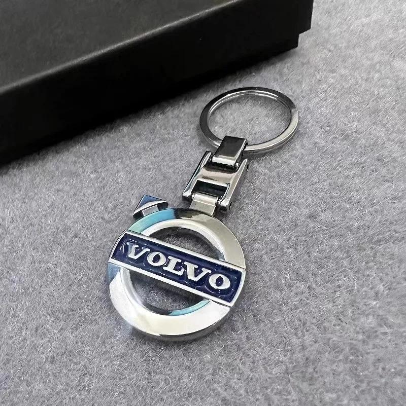 Zinc Alloy Key Ring Keychain Car Logo Keyring Accessories For Volvo XC90 V90 V60 XC60 V40 S80 S60 S90 C40 XC40 V70 XC70 C30 C70