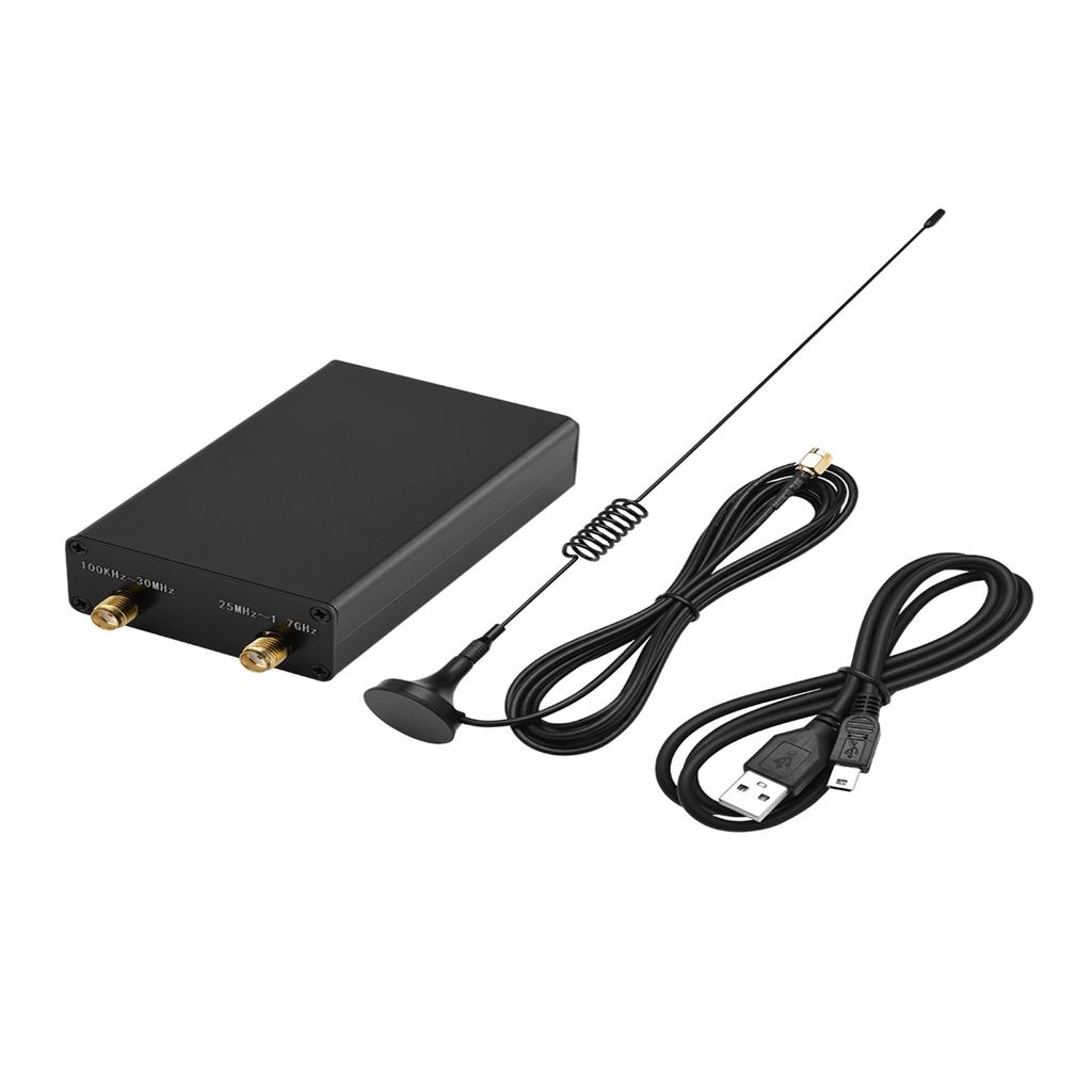 100KHz-1.7GHz Full-band RTL-SDR Software Radio Receiver for AM Shortwave and FM Radio Signal Walkie-talkie Conversation