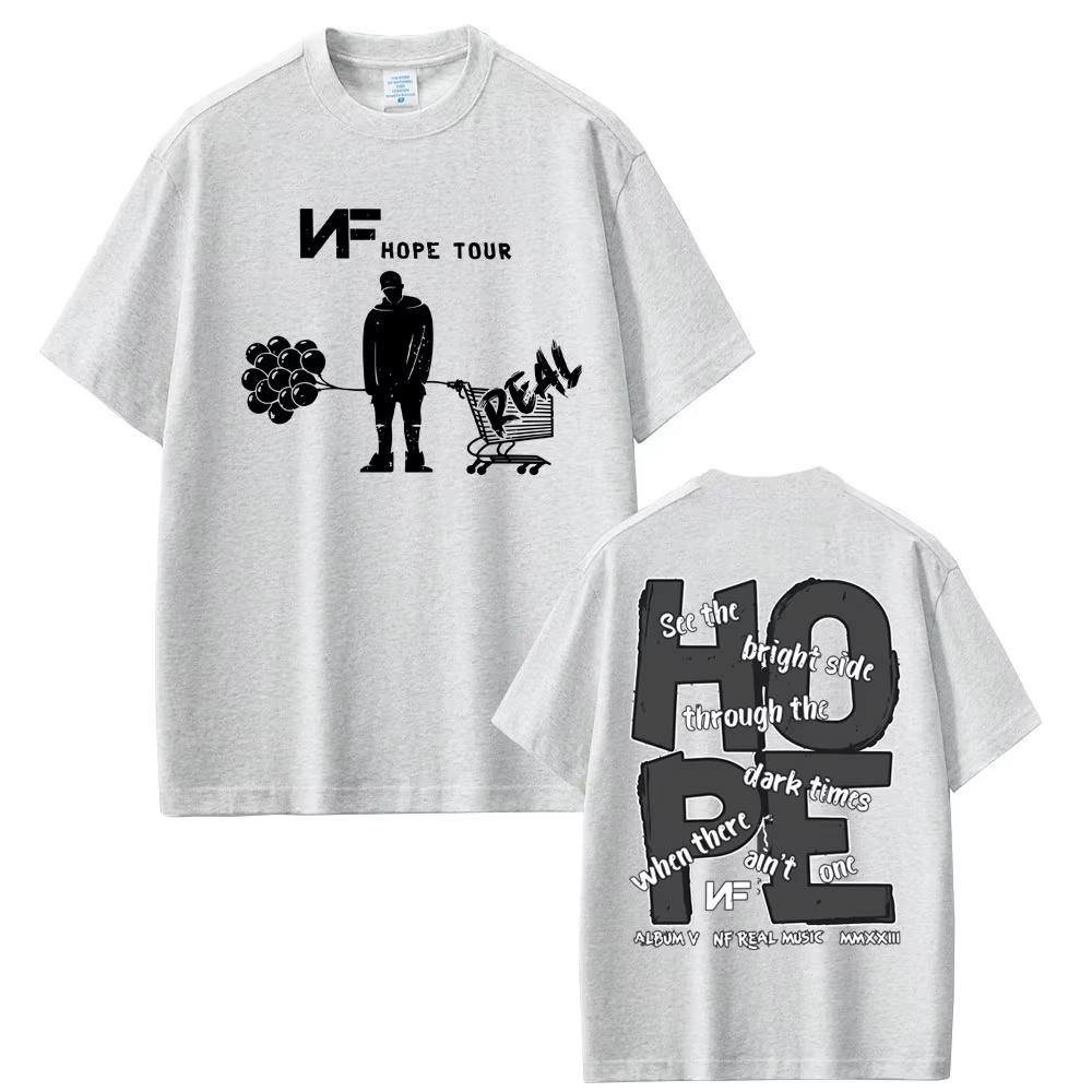 Футболка Rapper NF HOPE Real Tour для мужчин и женщин, модная, хип-хоп, поп-музыка, с коротким рукавом, мужская, повседневная, из чистого хлопка, винтажные футболки