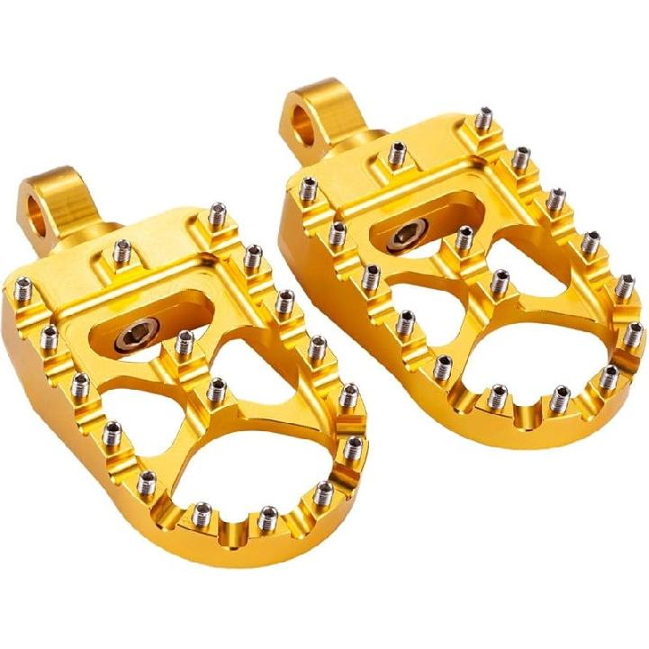 CNC Wide Foot Pegs 360° Roating MX Chopper Bobber Style For Harley Dyna Sportster Fatboy Iron 883,Black