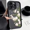 Чехол для телефона 'Ландыш с золотыми акцентами' для iPhone 16 15 14 13 12 11 Pro Max Plus, Гелевый гибкий защитный, устойчивый к царапинам
