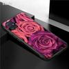 Чехол с розовым цветком для Samsung Galaxy S21 Ultra A51 A71 A52 A72 5g S20 Fe A50 A70 A41 A31 A30 A21s, черный чехол из ТПУ для телефона, капа