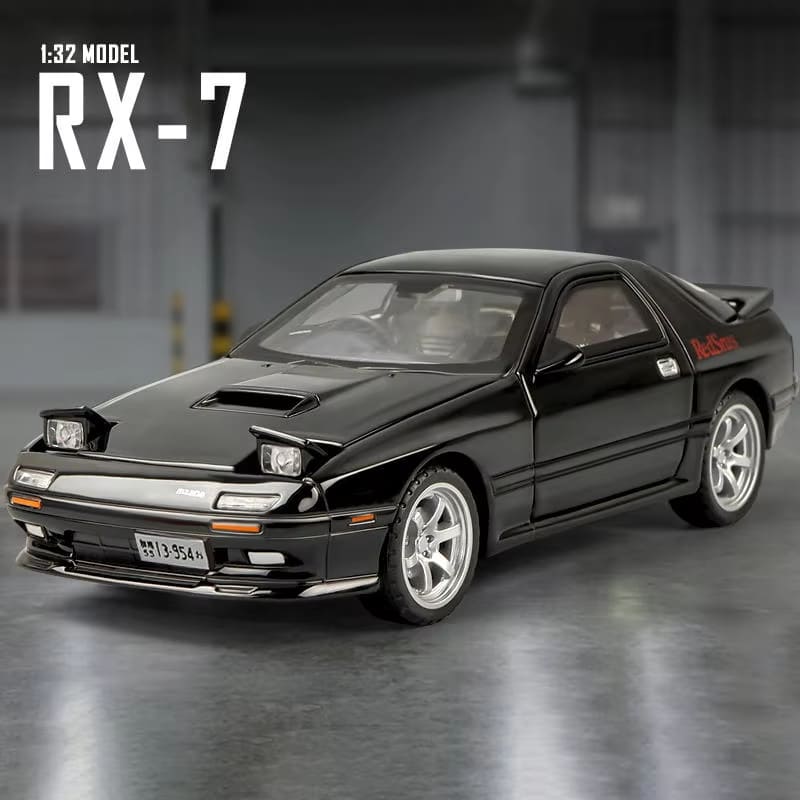 Новый 1:32 Mazda RX7 AE86 Mazda MX5 литая модель автомобиля из сплава металла игрушечная машинка со звуком и светом детская игрушка для мальчика подарочная коллекция украшений