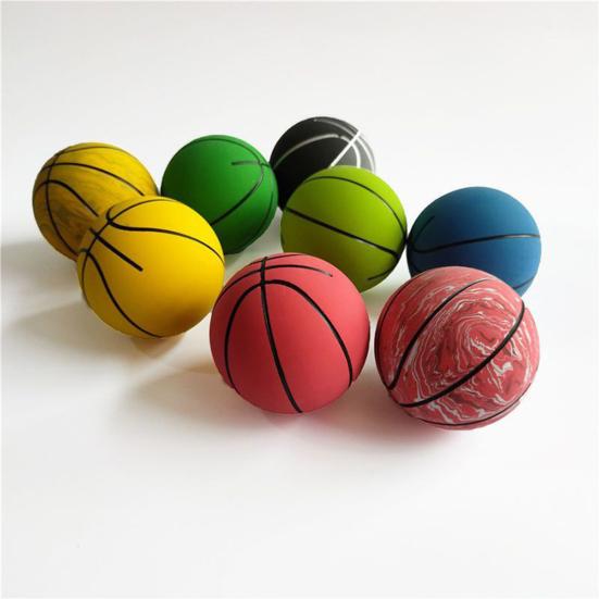Mini Basketball Eco-friendly Non-inflatable Wear Resistant Ultra-high Elastic Toy Rubber Small Ball Toy for Children