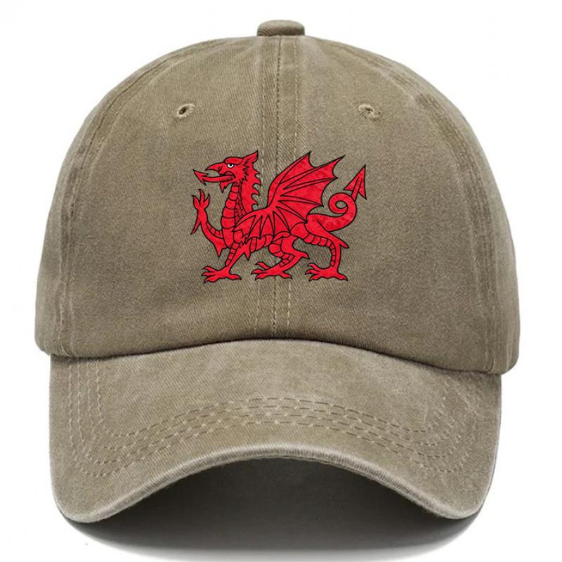 pc Red Dragon Printed Baseball Hat Casual Washed Hats for Men Hat for Women Breathable Baseball Caps Outdoor Hat Adjustabl